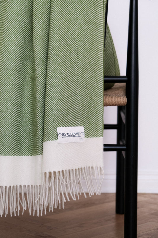 The Hiromi Blanket - Herrinbone Green